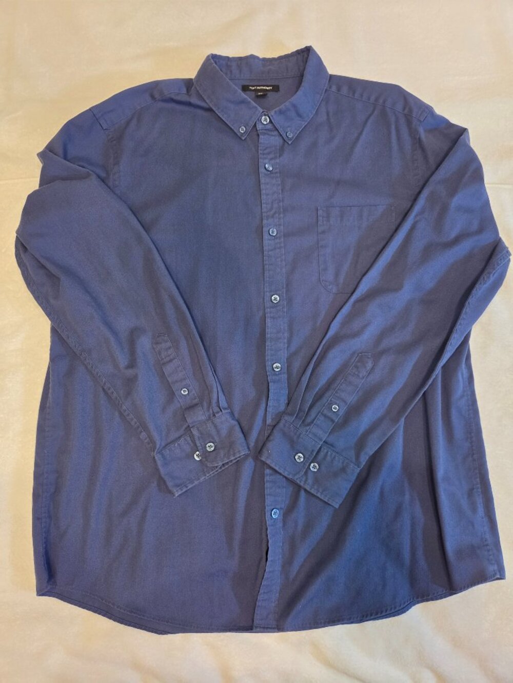 Port Authority Blue Long Sleeve Button-Down Dress Casual Shirt XXL